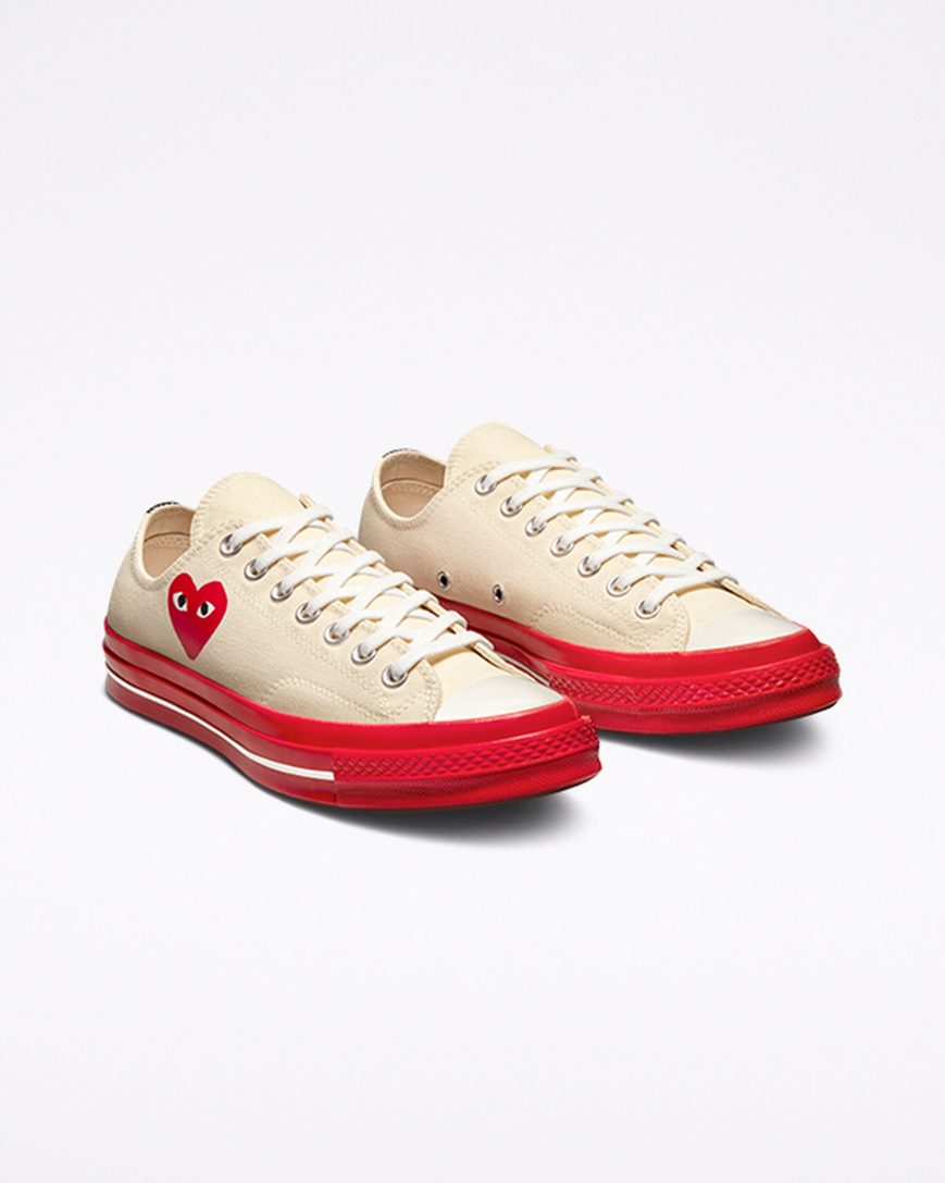 Pánské Boty Nízké Converse x Comme des Garçons PLAY Chuck 70 Červené | CZ XWGA76